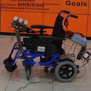 Brain operated wheelchair project developed by CRAE TECH.