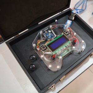 Customized remote control project developed by CRAE TECH inside its box.
